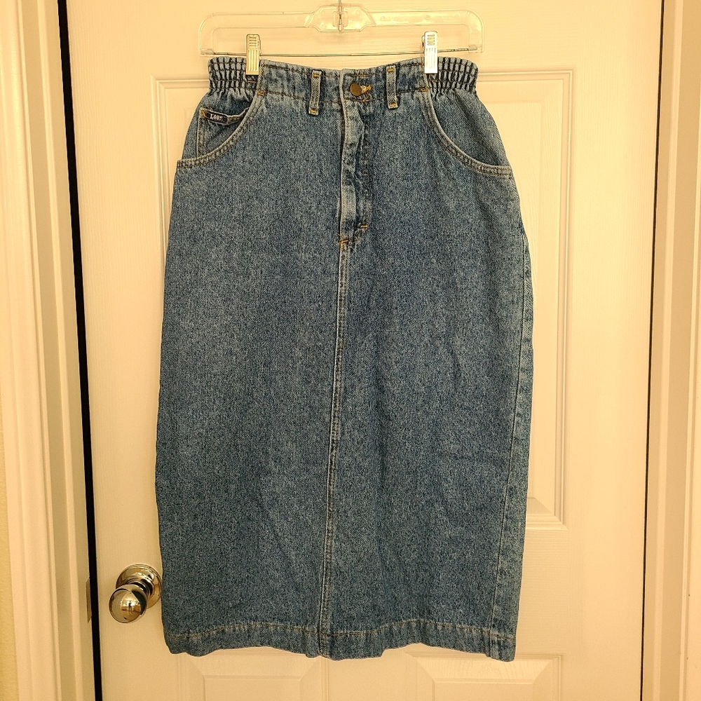 EUC VINTAGE DENIM LEE LONG SKIRT
